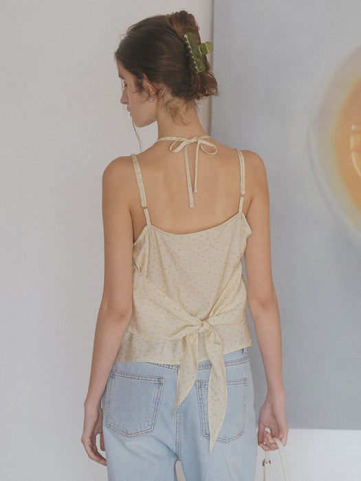 Tillidie Floral halter neck blouse Beige