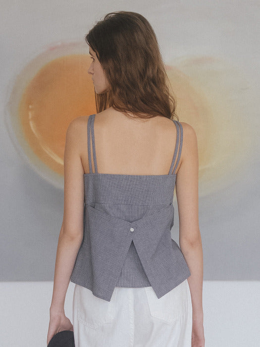Tillidie Double strap Sleeveless top Navy