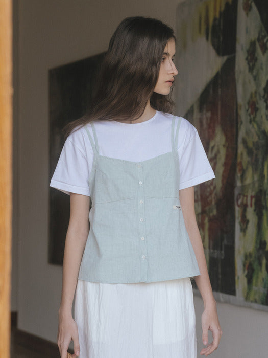 Tillidie Double strap Sleeveless top Mint