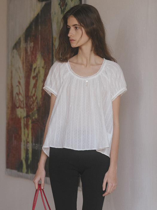 Tillidie Raglan race blouse Ivory