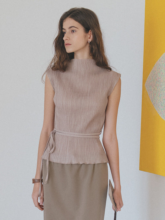 Tillidie Tension sleeveless t-shirt Beige