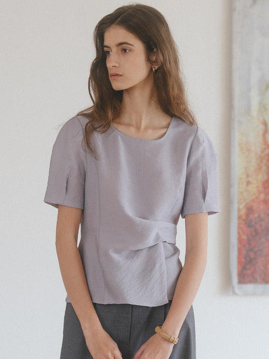 Tillidie Tied drape blouse Lavender