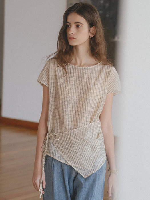 Tillidie Raglan wrap detail blouse Butter