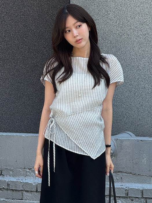 Tillidie Raglan wrap detail blouse Ivory