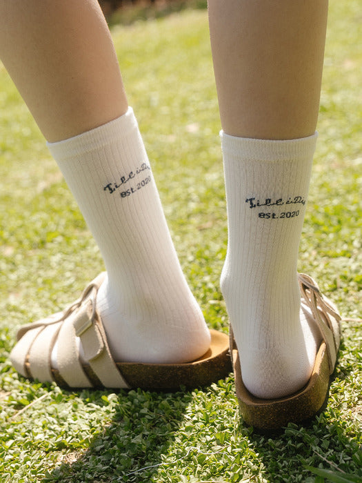 Tillidie Rear logo rib socks
