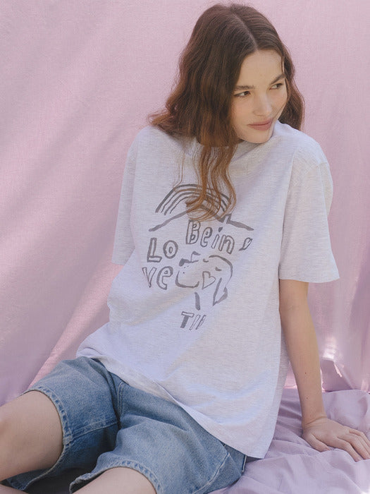 Tillidie Sweet home t-shirt Melange gray