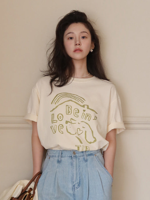Tillidie Sweet home t-shirt Butter