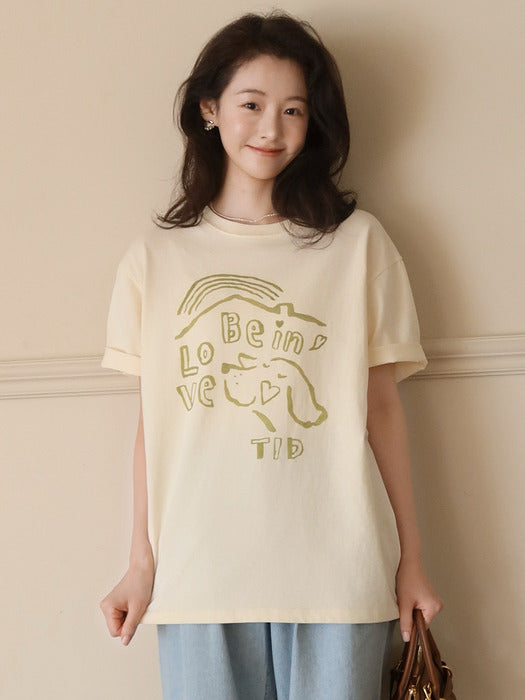 Tillidie Sweet home t-shirt Butter