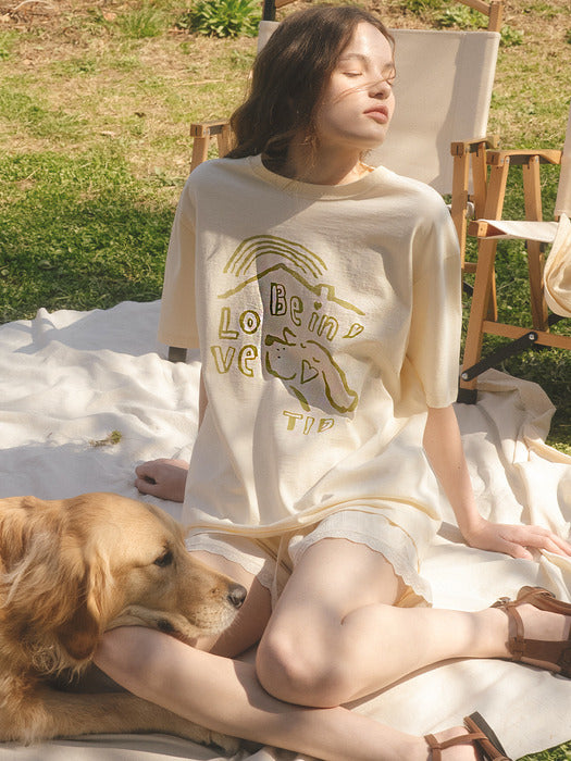 Tillidie Sweet home t-shirt Butter