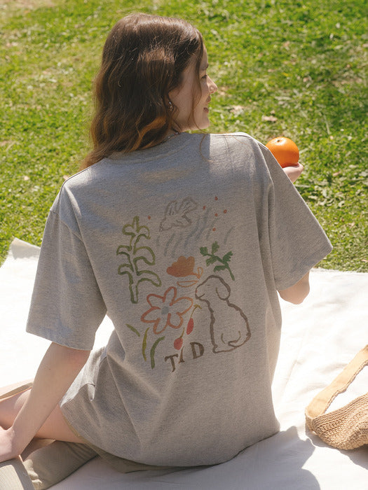 Tillidie All love here t-shirt Melange gray
