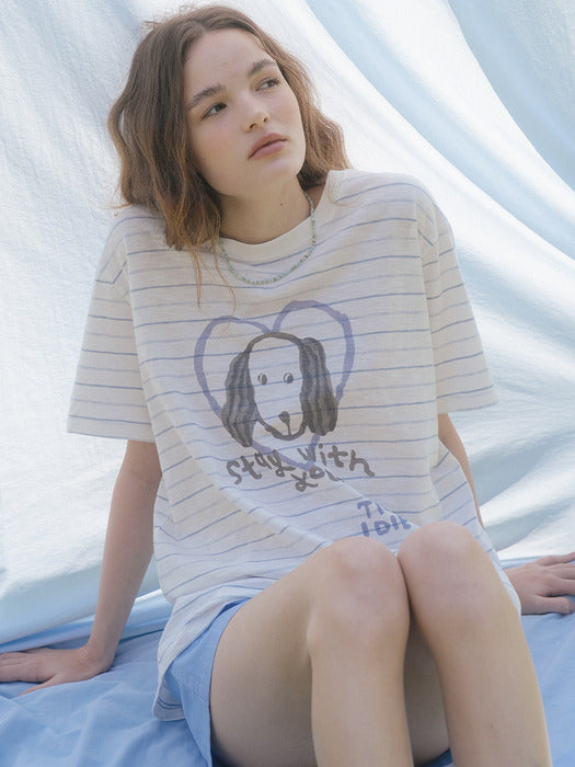 Tillidie Love for my dog t-shirt Sky blue