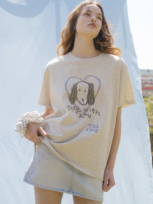 Tillidie Love for my dog t-shirt Oatmeal