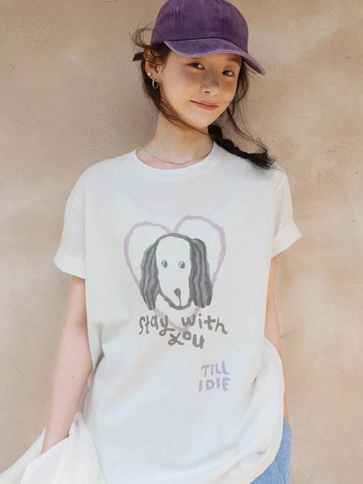 Tillidie Love for my dog t-shirt Ivory
