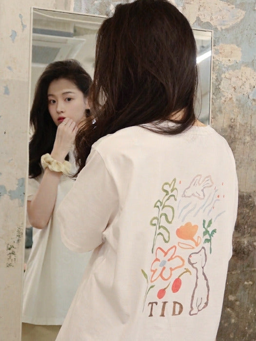 Tillidie All love here t-shirt Ivory