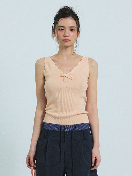 Grove 26Ss Amy Knit Sleeveless (Pink)