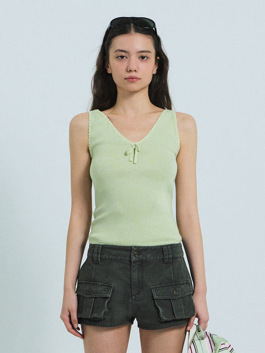 Grove 26Ss Amy Knit Sleeveless (Light Green)