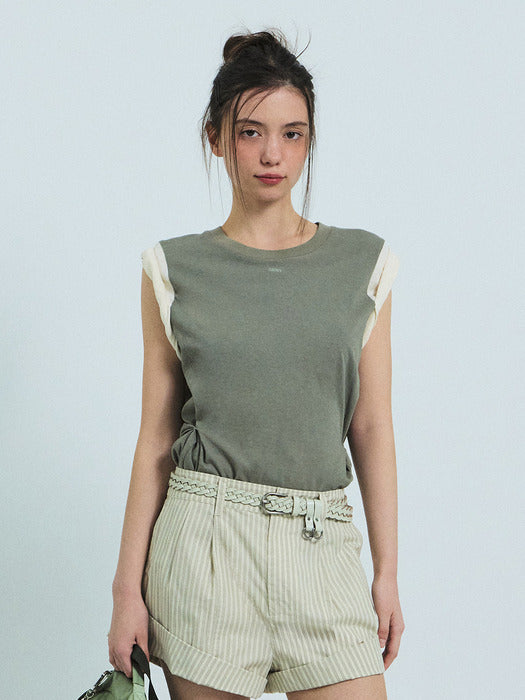 [grove] 26Ss Delta Sleeveless (Khaki)