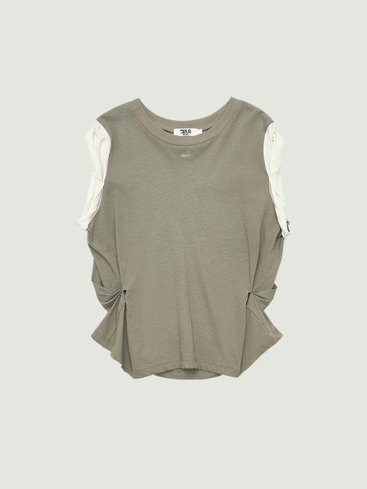 [grove] 26Ss Delta Sleeveless (Khaki)