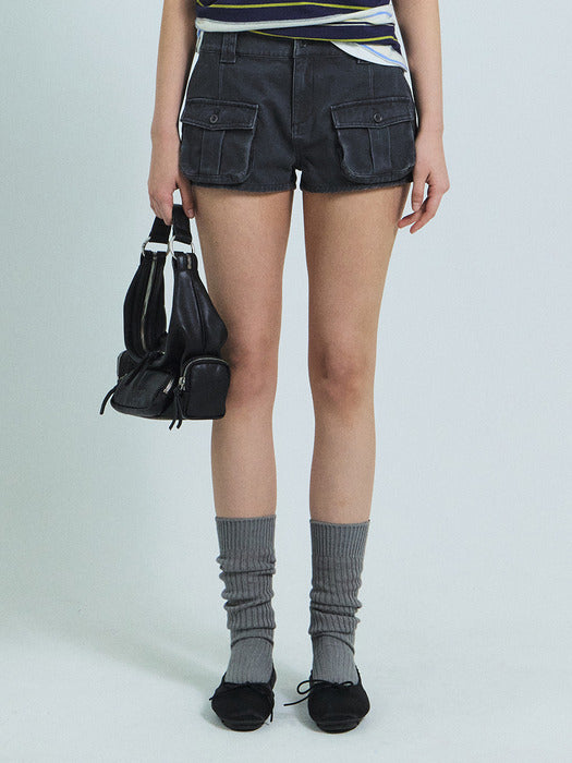Grove 26Ss Oliver Cargo Shorts (Charcoal)