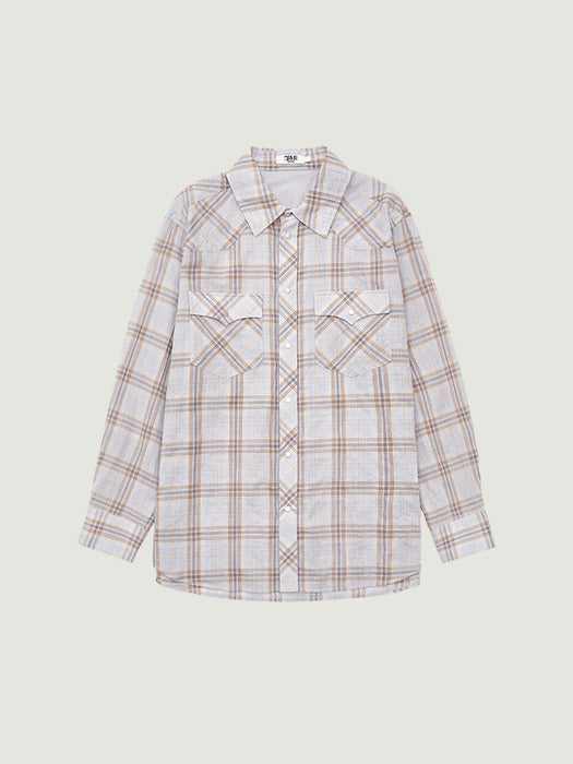 Grove 26Ss Briar Check Shirt (Light Blue)