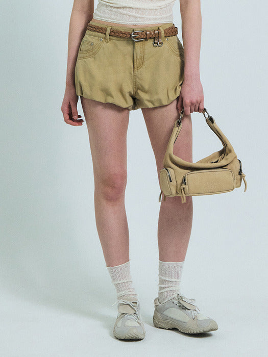 Grove 26Ss Tori Balloon Shorts (Beige)
