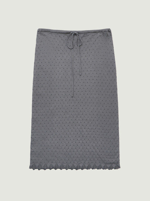 [grove] 26Ss Melody Midi Skirt (Charcoal)
