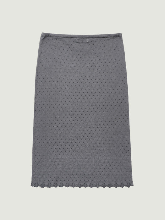 [grove] 26Ss Melody Midi Skirt (Charcoal)