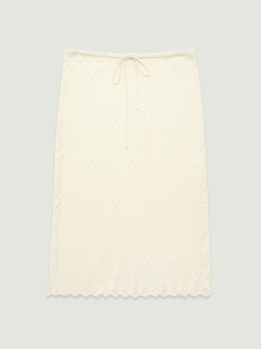 Grove 26Ss Melody Midi Skirt (Cream)