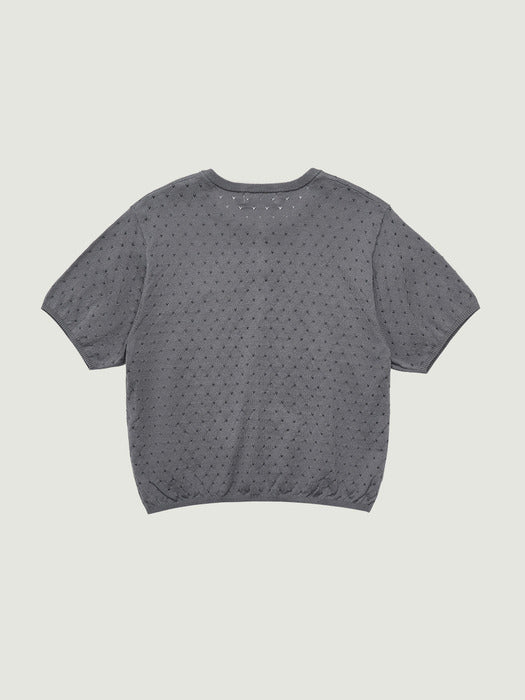 Grove 26Ss Melody H/S Cardigan (Charcoal)