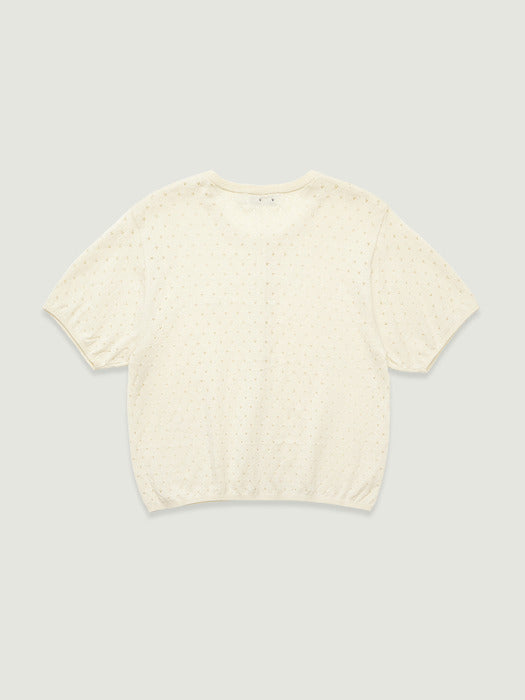 [grove] 26Ss Melody H/S Cardigan (Cream)