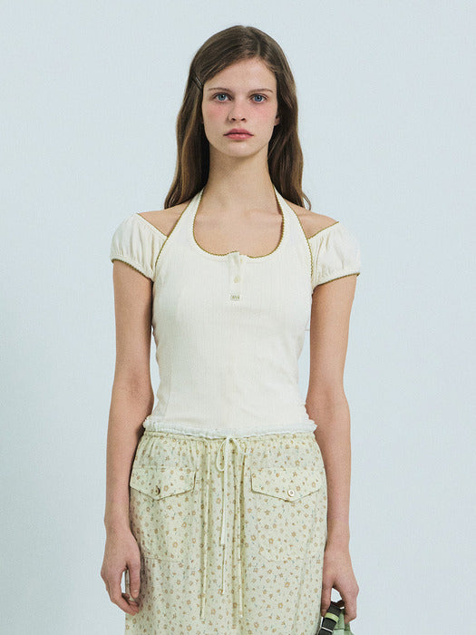 Grove 26Ss April U-Neck T-Shirt (Ivory)