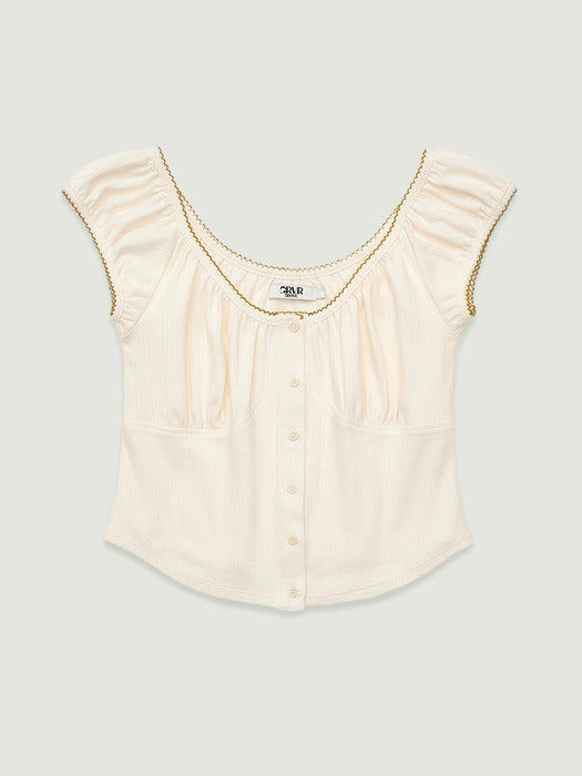 Grove 26Ss April U-Neck T-Shirt (Ivory)