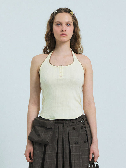 Grove 26Ss April Halter Top (Yellow)
