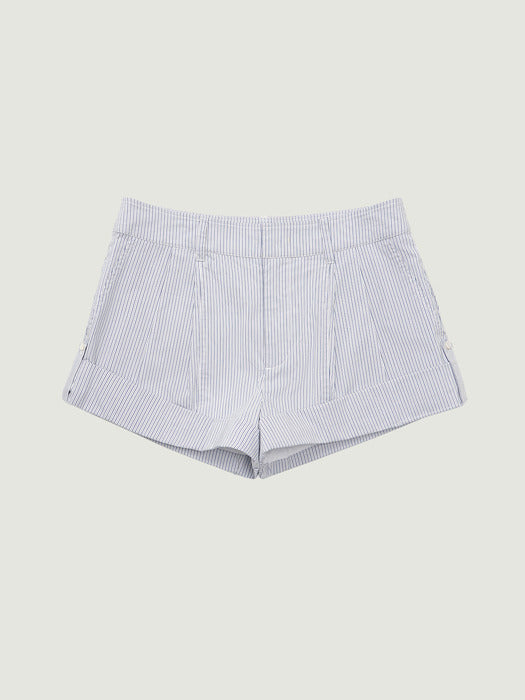 [grove] 26Ss Ode Stripe Shorts (White)