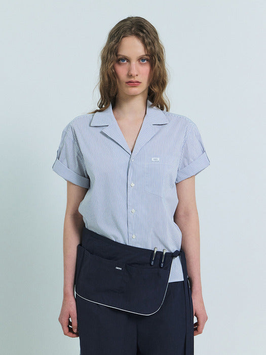 Grove 26Ss Ode Stripe H/S Shirt (White)