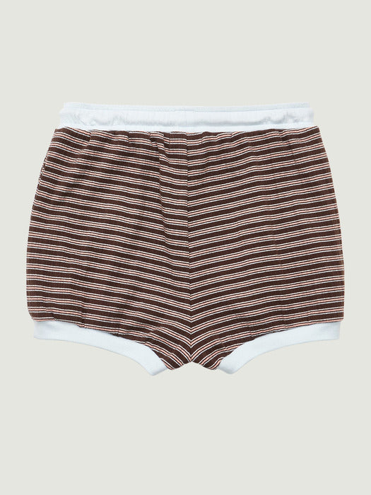 Grove 26Ss Dalin Stripe Shorts (Brown)