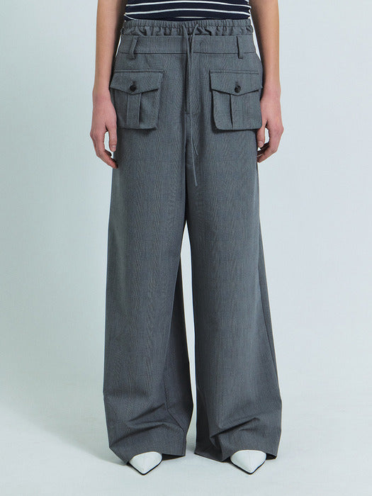 Grove 26Ss Asha Check Pants (Gray)
