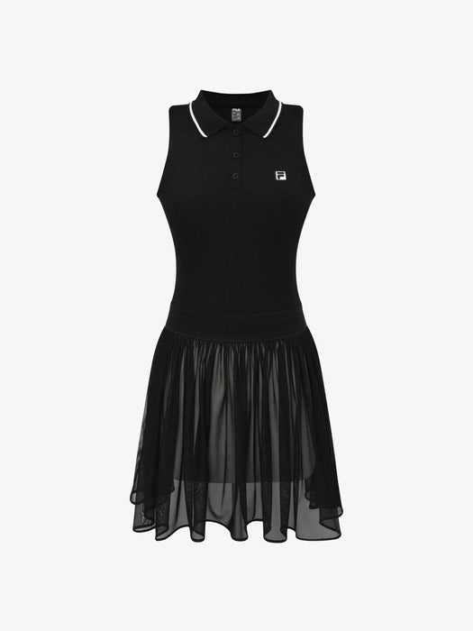 [fila] Tennis Power Net Gather Dress_FS262OP11F003_001
