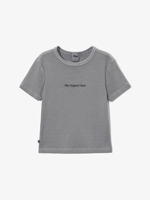[fila] Women's Pigment Ribbed Short-Sleeve T-Shirt_FS262RS01F009_041