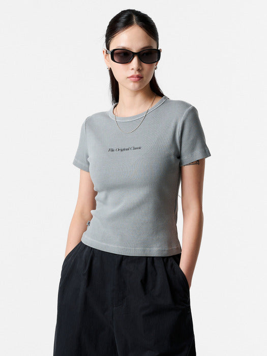 Fila Women's Pigment Ribbed Short-Sleeve T-shirt