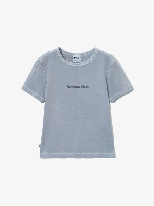 [fila] Women's Pigment Ribbed Short-Sleeve T-shirt_FS262RS01F009_472