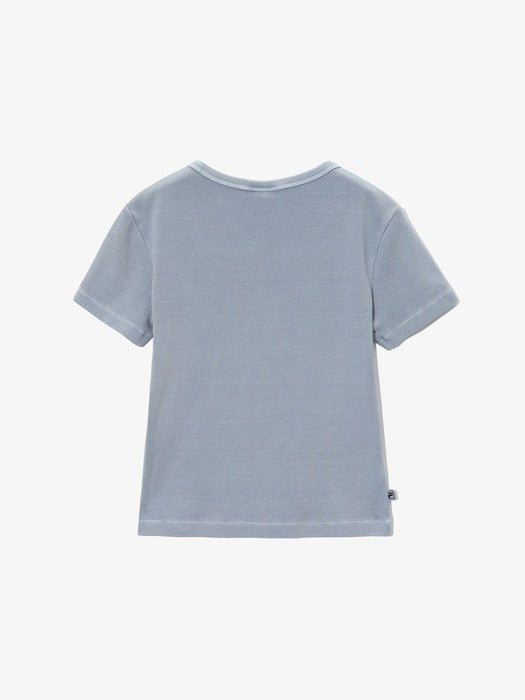 [fila] Women's Pigment Ribbed Short-Sleeve T-shirt_FS262RS01F009_472