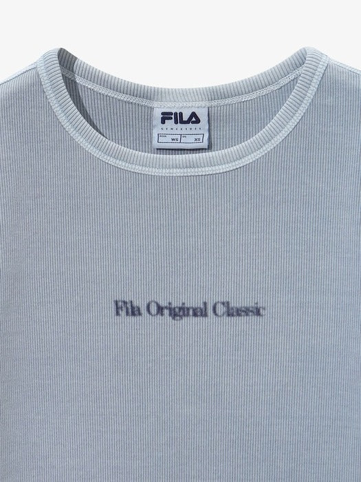 [fila] Women's Pigment Ribbed Short-Sleeve T-shirt_FS262RS01F009_472
