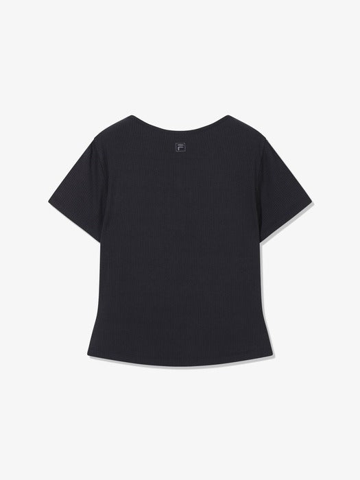 [fila] Women's Henley Neck Short Sleeve T-shirt_FS262RS01F019_006