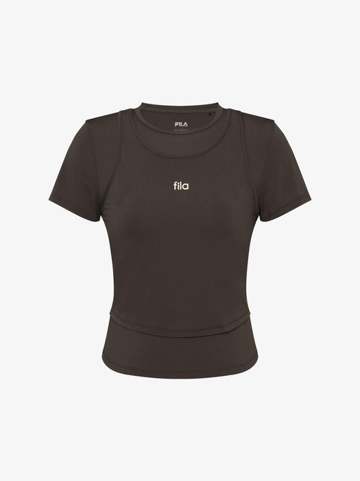Fila Women's Coldwave+ Layered Short-Sleeve T-shirt 234