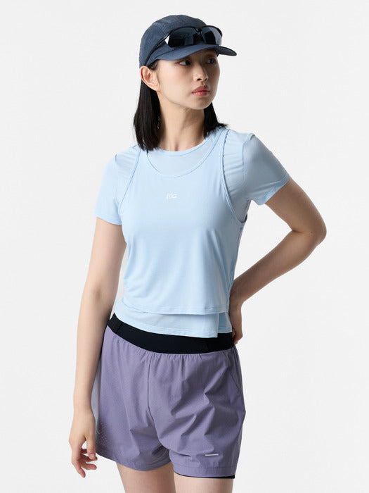 Fila Women's Coldwave+ Layered Short-Sleeve T-shirt 442