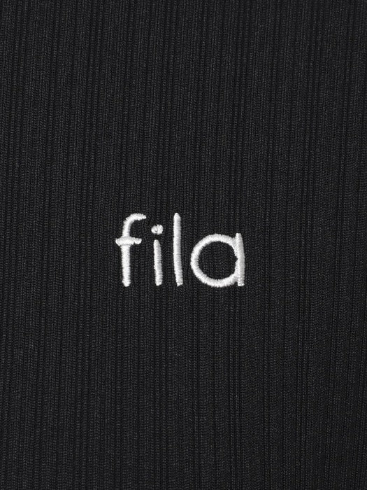 Fila Women's Ribbed Training Collared Short-Sleeve T-Shirt