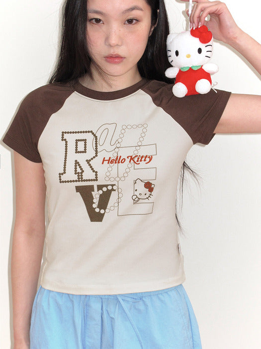 Raive X Hello Kitty Raglan Graphic T-shirts