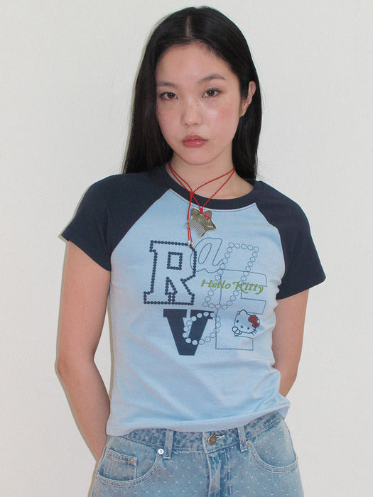 Raive X Hello Kitty Raglan Graphic T-shirts