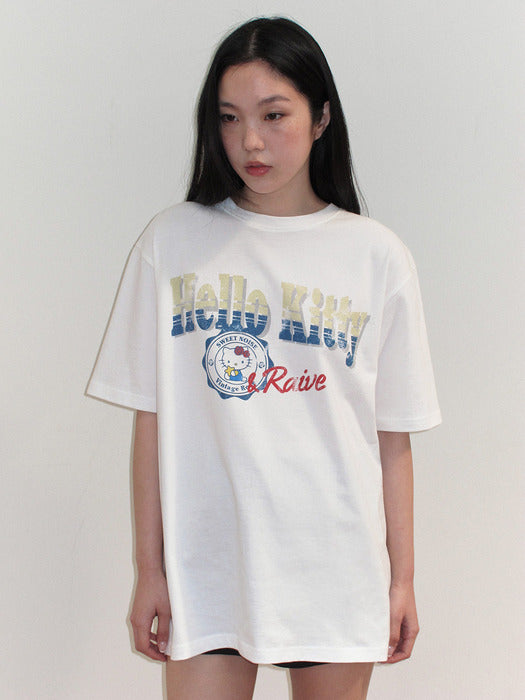 Raive X Hello Kitty Stamp Graphic T-shirts